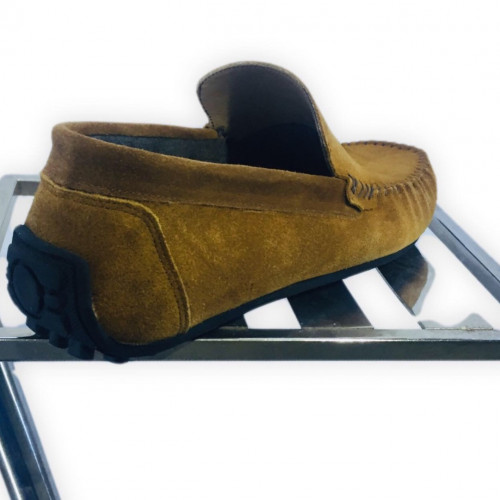 Longan %100 Deri Loafer Ayakkabı Hardal Renk