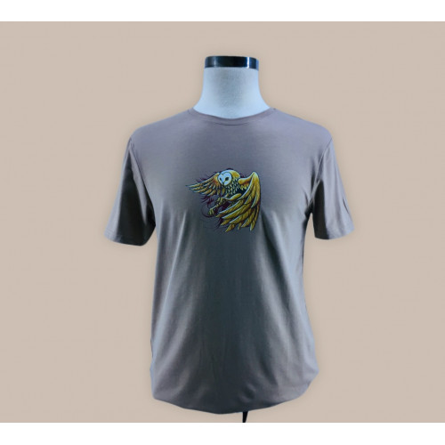 Longan BAYKUŞ Baskılı Rahat Kalıp Pamuklı T-Shirt