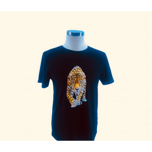 Longan ASLAN Baskılı Rahat Kalıp Pamuklı T-Shirt